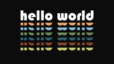 A 'Hello World' banner image